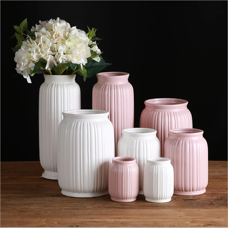 Ceramic Vase Pattern Flower Creative Color Ceramic Vase Desktop Decoration Office Home Crafts Ceramic Flower Vase
