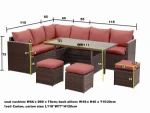 Cheap Knock Down Outdoor Wicker Furniture Aluminium Rattan Garden Sofa