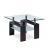 Import cheap Living Room Furniture top glass Centre table wooden legs Tea/coffee Table from China