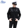 Cheap long sleeve security guard uniforms black