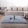 Cheap price plain long pile shaggy polyester rug for sale