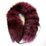 Cheap Price Wholesale Real Fox Fur Collar Istanbul Blue Genuine Animal Fur Scarf