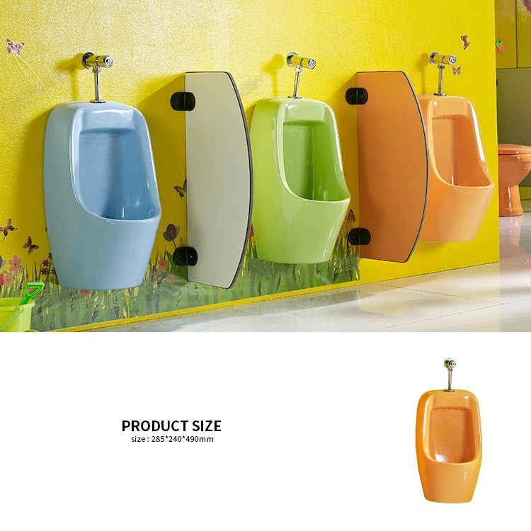 Children Urinal Bathroom Wall-hung Ceramic White Color 285*280mm Farmhouse Hospital Not Included Top Spud Ac Type Graphic Design