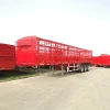 China 3 Axle 40-60 Tons Stake Animal Transport Cargo Fence Truck Semi Trailer For Shipment