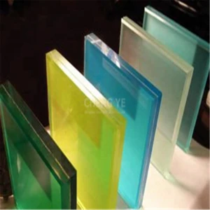 China Best Manufacture Slab Plane Colored Laminated Glass 6mm 8mm For Silk Screen Print