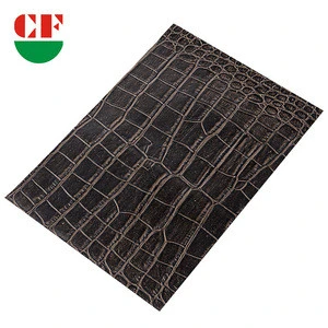 China free sample modern style Croco pattern PU synthetic leather for bags surface