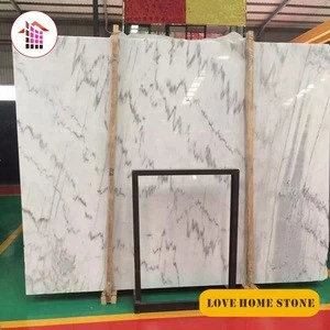 Chinese Natural Guangxi White Marble Stone with Black Grains