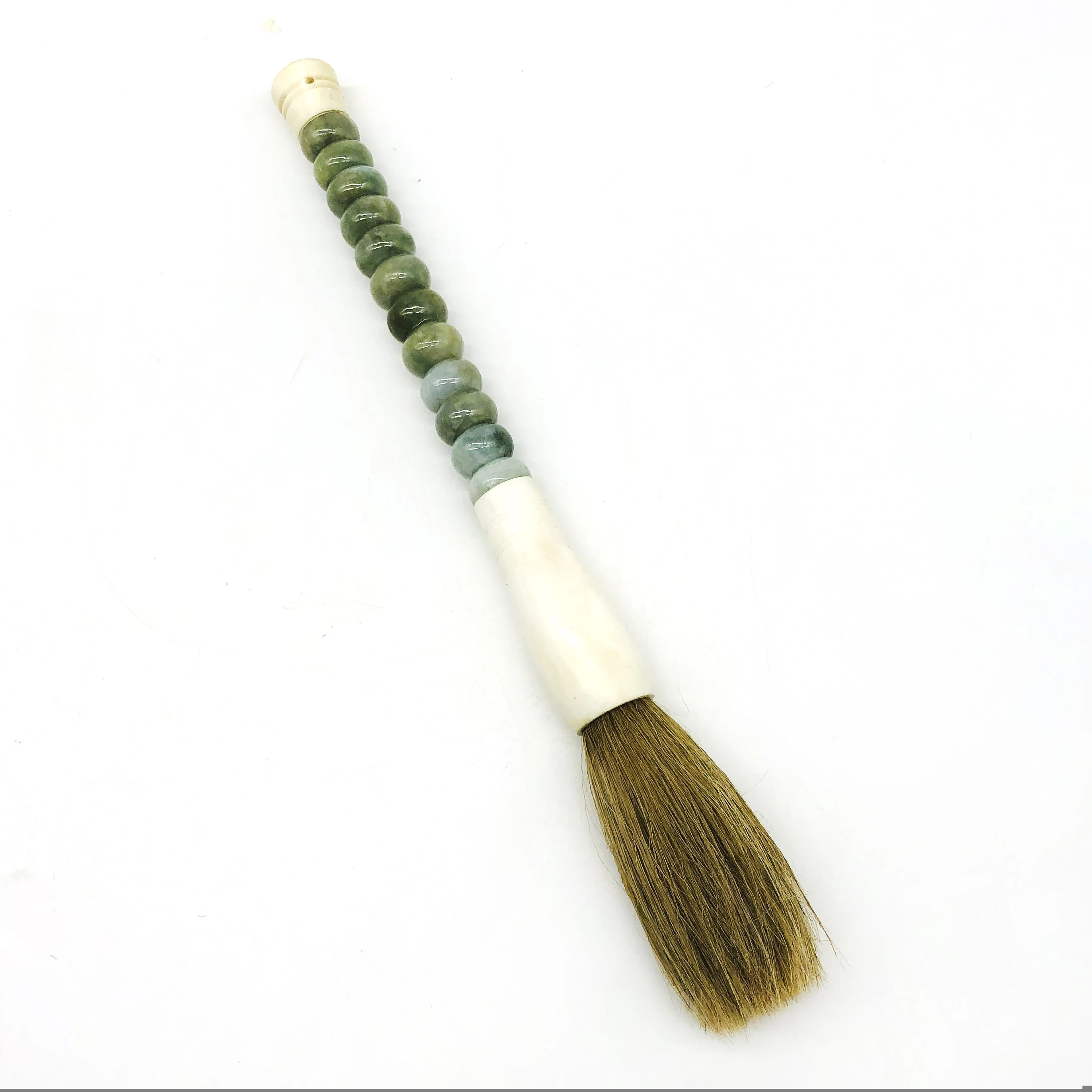 Chinese old traditional painting brush antique jade decorative writing brush for room decorate