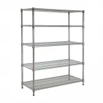 Chrome plated wire mesh shelf stainless  warehouse pulley mobile display rack household storage rack antistatic material rack