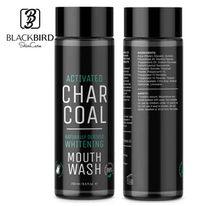 Clean Teeth Stains Fresh Breathe Mint Flavor Teeth Whitening Natural Activated Charcoal Mouth Wash