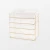 Import clear plexiglass 4 drawers makeup counter display case 5 tier acrylic cosmetic organiser with brass frame from China