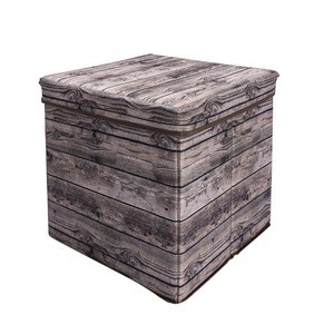 collapsible wooden fabric storage stool ottomans