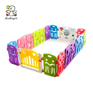 Colorful PP material kids plastic fence large playpen for babies children playard