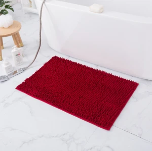 Comfortable chenille door mat foot mat super absorb water bath mat