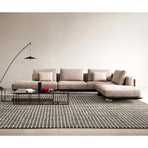 commercial Italian modern furniture design l shape fabric sofa set designs l shape living room sectional couch sofa