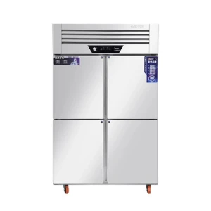 Commercial Refrigerator Double-Temperature 4 Doors Vertical Upright Freezer Supermarket Restaurant Equipment