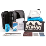 Complete Ski Snowboard Tuning and Waxing Kit with Waxing Iron Training Wax Edge Tuner Brush Scraper Ptex