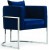Import Contemporary Blue Velvet Fabric Upholstery Chrome Stainless Steel Accent Chair for Living Room from China