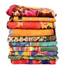 Cotton Quilt Patchwork Indian Sari Quilt Twin Quilt Indian Throw Kantha Bedspread