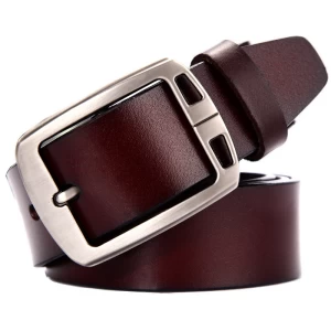 Cowhide genuine leather belts for men vintage jeans belt
