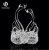 Import Crystal conjoined swan transparent glass crafts from China