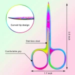 Curved Nail Scissors Stainless Steel Nose Hair Scissors Facial Hair Eyebrow Scissors Cuticle Trimmer factory directly sales