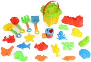 Custom 23pcs Kids Beach Toys Set with storage Sandbox Toys Great Unique Sand Toys