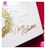 custom a4 size embossed handmade recordable display birthday/christmas/wedding/thank you paper greeting card printing