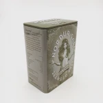 Custom design seaweed salt packaging Metal Tin Box with Embossing and UV printing
