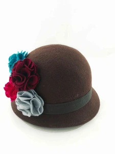 custom fashion women bowler derby formal hats&ladies bowler hat