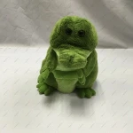 custom green crocodile plush toys hand puppets