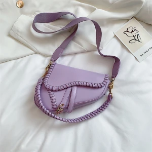 custom handbags Women high quality double strap PU leather shoulder bag 2021 fashion womens bag shoulder saddle bag