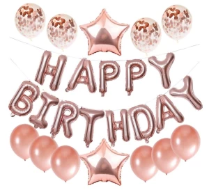Custom happy birthday balloon banner. Aluminum core letter balloon, wedding birthday decoration set red party supplies