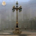 Custom high quality outdoor yard antique street Cast iron lamp light pole NTILP-019R