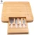 Custom kitchen bamboo cheese cutting board set with cutlery tray