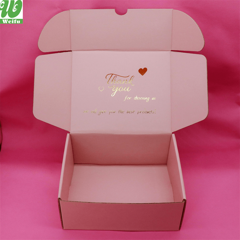 Buy Custom Logo Cardboard Cartons Shipping Mailer Box Pink Cosmetic Set ...