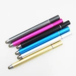 Custom Logo Engrave Promotional Gifts 2 in 1 Precision Disc Stylus Device Capacitive Touch Screen Pen for Phone Tablet Laptop