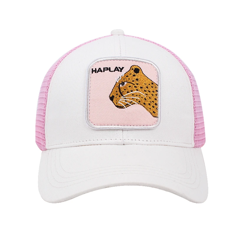 custom logo kids animal embroidery trucker hat cap