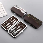 custom logo office Promotional gift set 7 Pcs/set Nail Clipper Cutter Trimmer Kit Pedicure wedding gifts for guests souvenirs