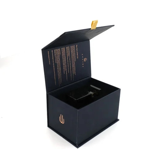 Buy Custom Luxury Black Paper Perfume Gift Box Empty Bottles Essential ...