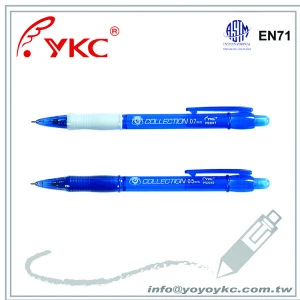 Custom printed push type mechanical pencil 0.5 mm draft-matic  automatic mini mechanical pencil