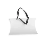 Custom Size Logo Black Hair Paper Pillow Boxes Wigs Virgin Gift Paper Pillow Box Packaging with Handle