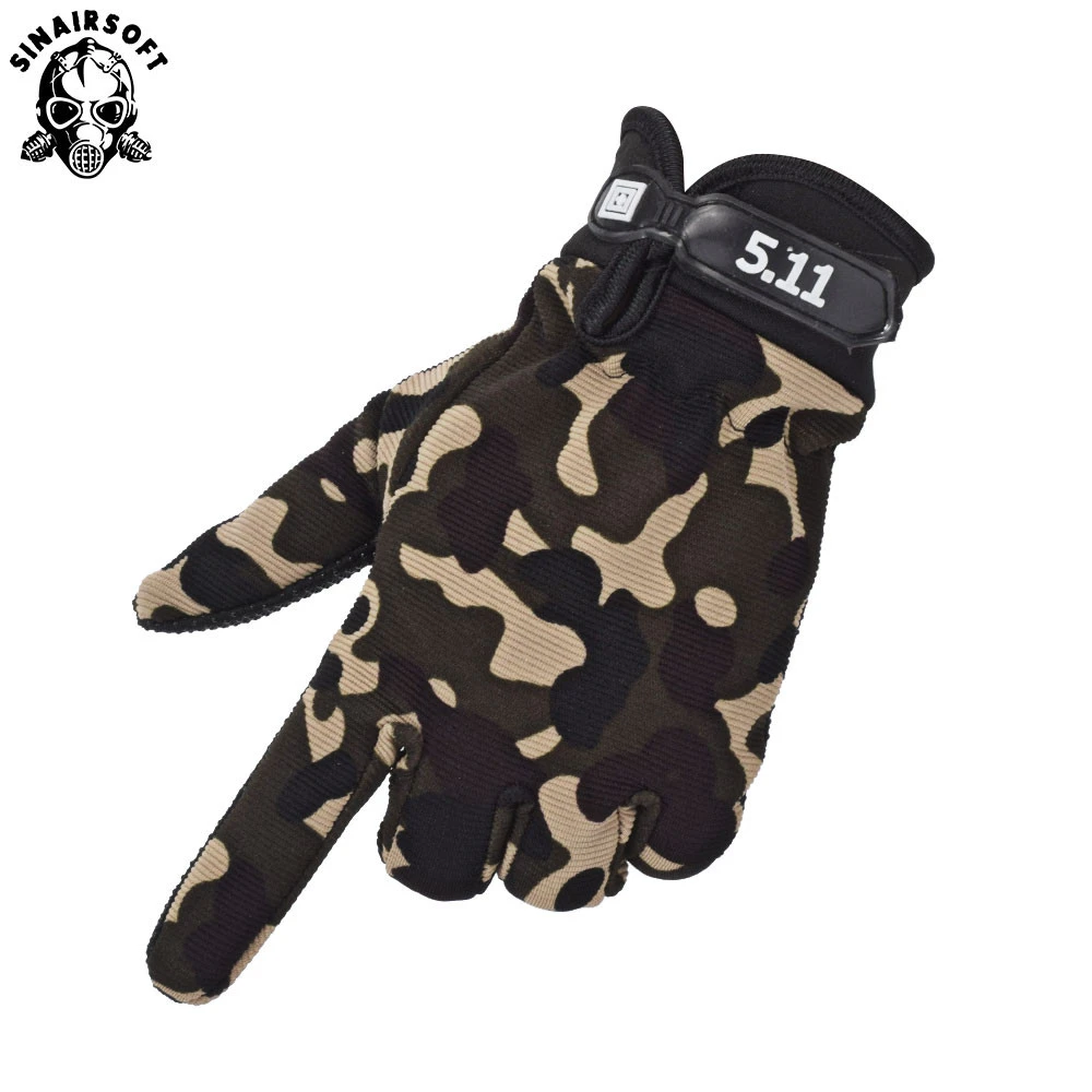 Custom tactical gloves non-slip military air gun motorcycle shooting paintball camouflage full finger gloves