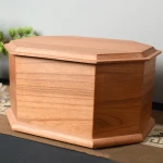 custom wooden cremation urns boxes Small wood box urn supplier for funeral supplies