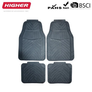 Customized durable type and factory washable auto black car foot mat