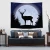 Import Customs Tapestry moon deer print Blanket Abstract art Mandala Tapestry Wall Hanging Tapestry  Indoor Home Decor from China