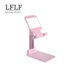 DDP OEM Desk Tablet Phone Stand Mini portable Folding Phone Holder with Mirror phone stand holde pink