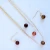 Import Delicate necklace and earring  jewelry set with fine chain and natural round stone beads from China