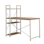 Design computer desktops T-type home office desk With 4-Tier Shelves