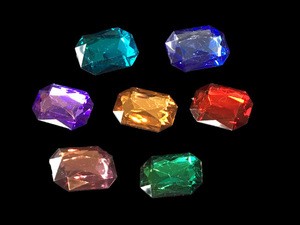 Diamonds Rectangular Gem Toys - Acrylic Treasure Gemstones for Table Scatter -  Arts &amp; Crafts - Jewels Chest Hunt Party Favors